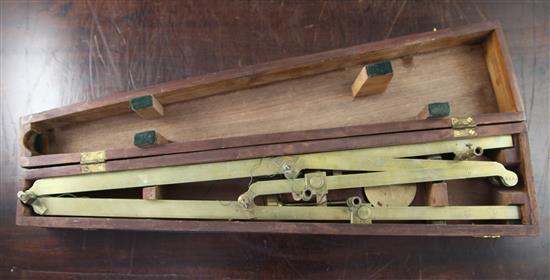 A George III brass pantograph, 10.25in. - 33.5in.